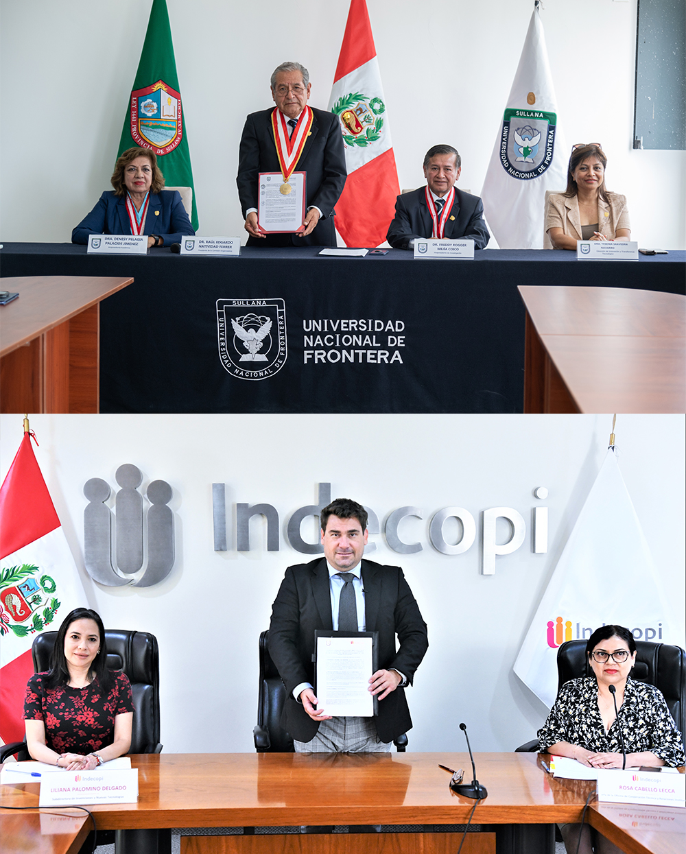 Indecopi y la Universidad Nacional de Frontera suscriben convenio para la implementación del Centro de Apoyo a la Tecnología e Innovación CATI