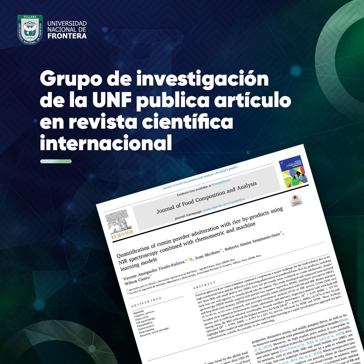 Grupo de investigación de la UNF publica artículo en revista científica internacional
