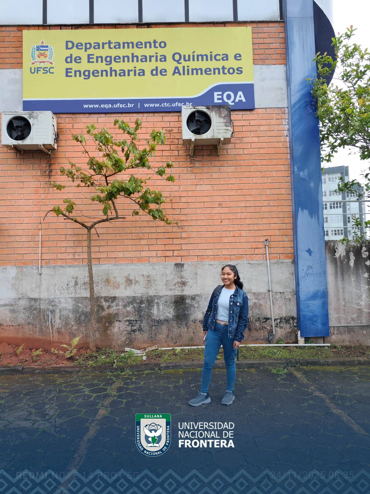 Estudiante de la UNF culmina pasantía en la Universidad Federal de Santa Catarina