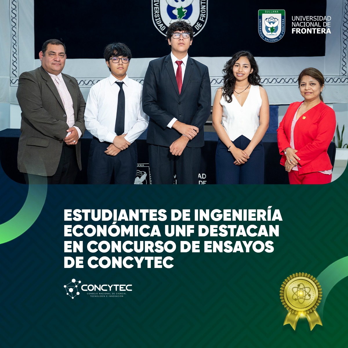 Estudiantes de Ingeniería Económica de la UNF destacan en el IV Concurso Juvenil de Ensayos organizado por CONCYTEC