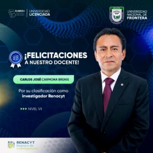 Docente de la UNF logra ascenso en RENACYT del CONCYTEC