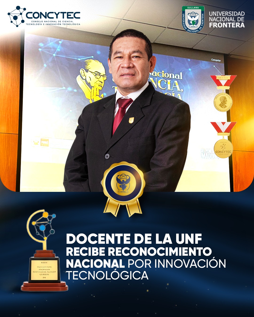 Docente de la UNF recibe reconocimiento nacional por innovación tecnológica