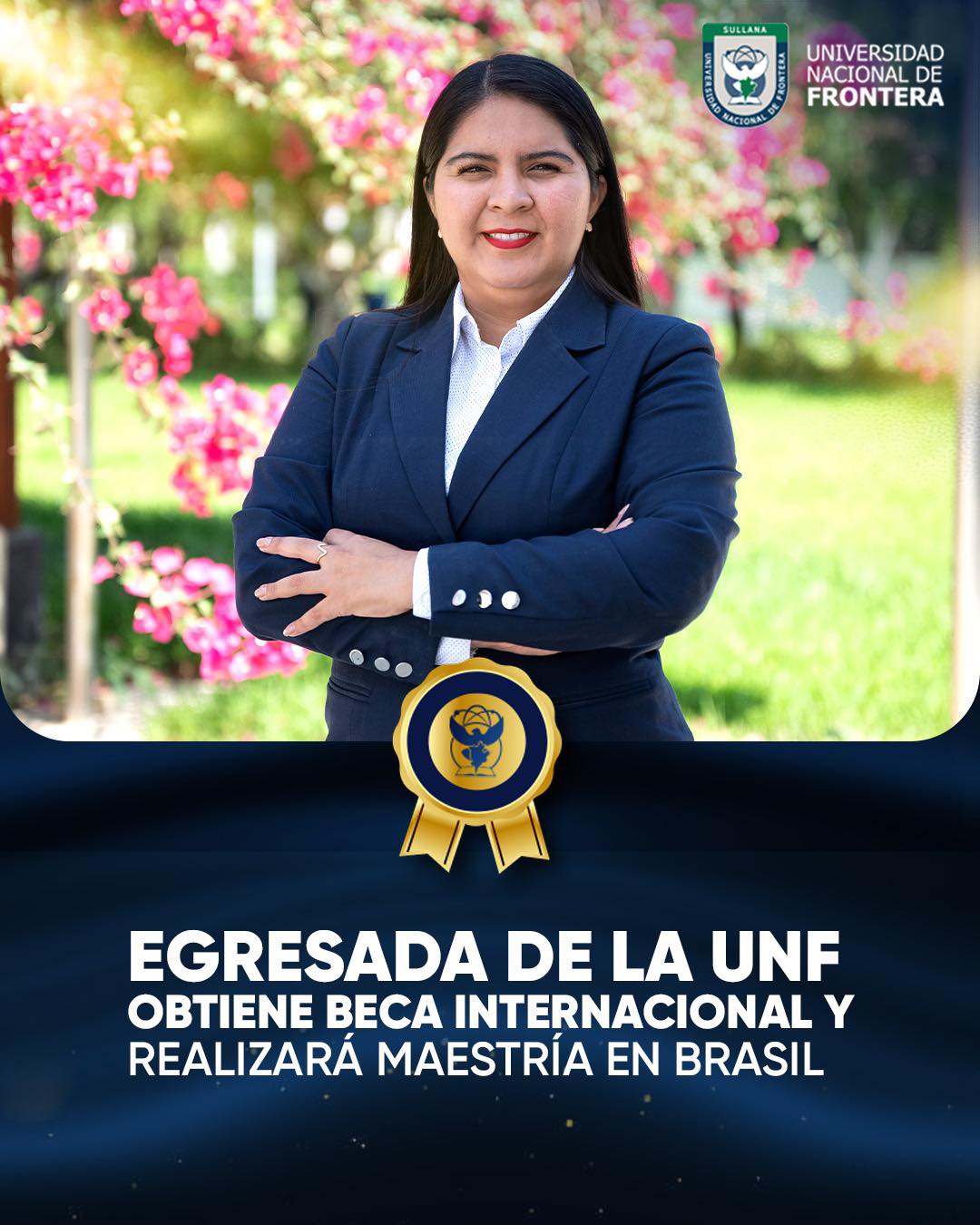 Egresada de la UNF obtiene beca internacional y realizará Maestría en Brasil 