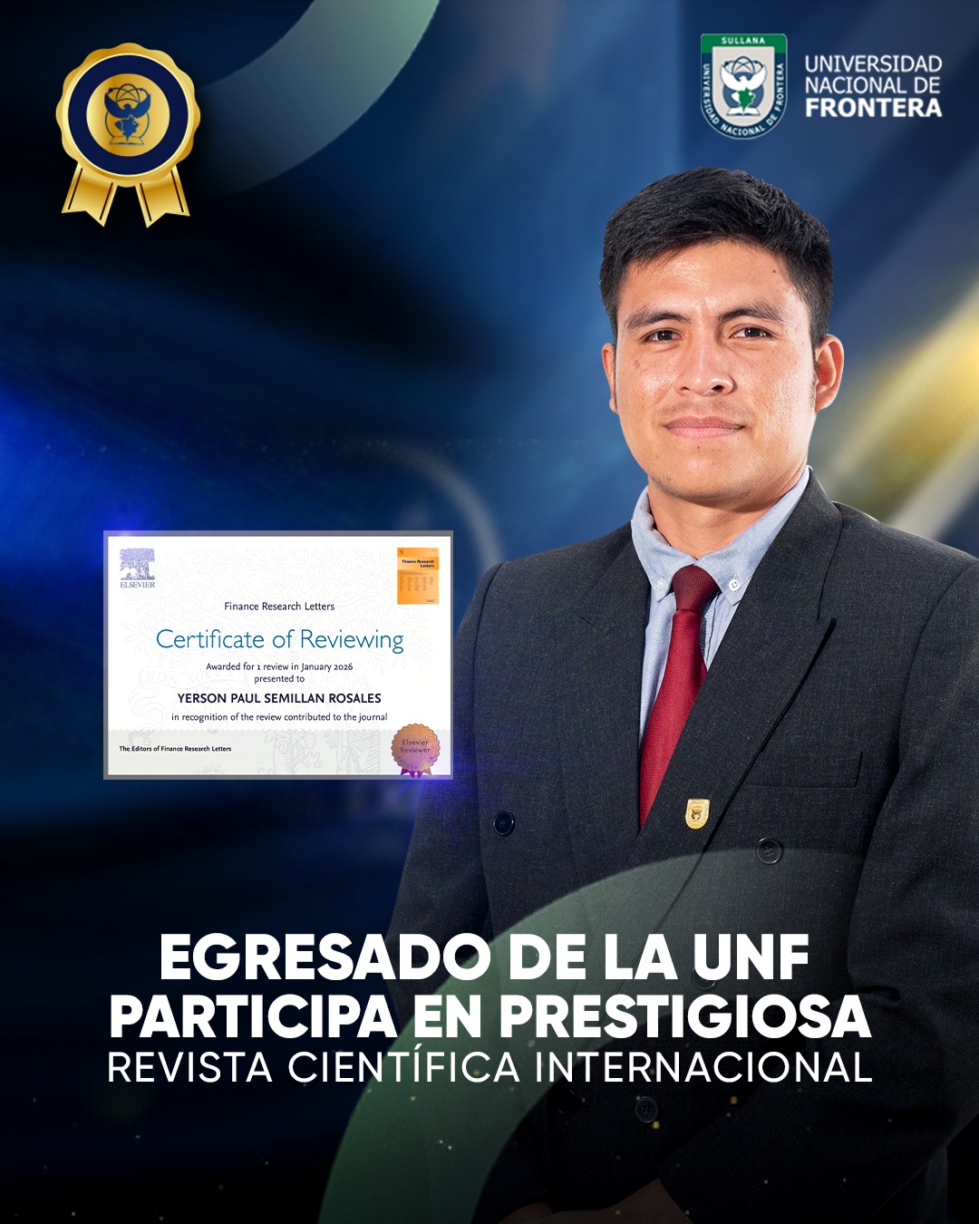 Egresado de la UNF participa en prestigiosa revista científica internacional