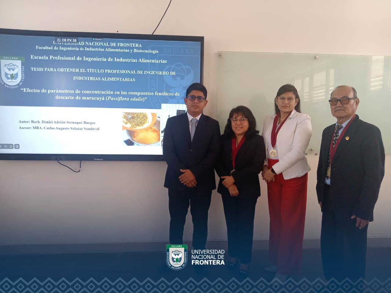Bachiller sustenta proyecto de tesis en Ingeniería de Industrias Alimentarias