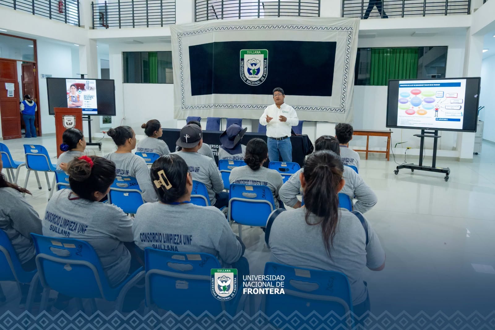Personal de Limpieza y Áreas Verdes de la UNF reciben inducción en Seguridad y Salud en el Trabajo